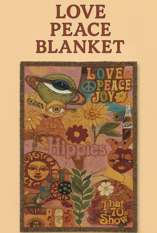Love Peace Blanket 52” x 37”